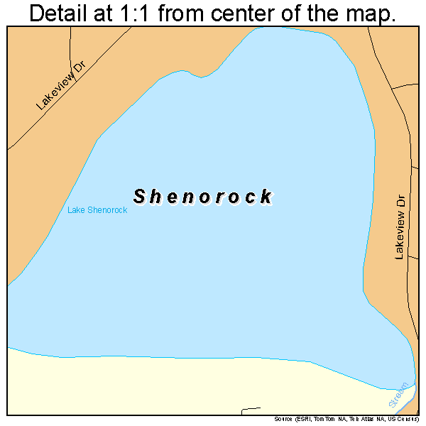 Shenorock, New York road map detail