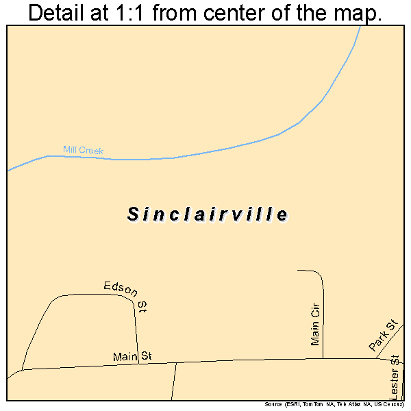 Sinclairville, New York road map detail