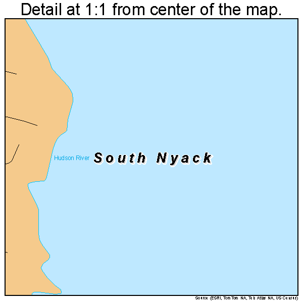 South Nyack, New York road map detail
