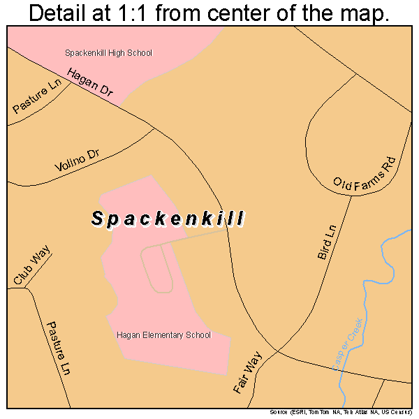 Spackenkill, New York road map detail