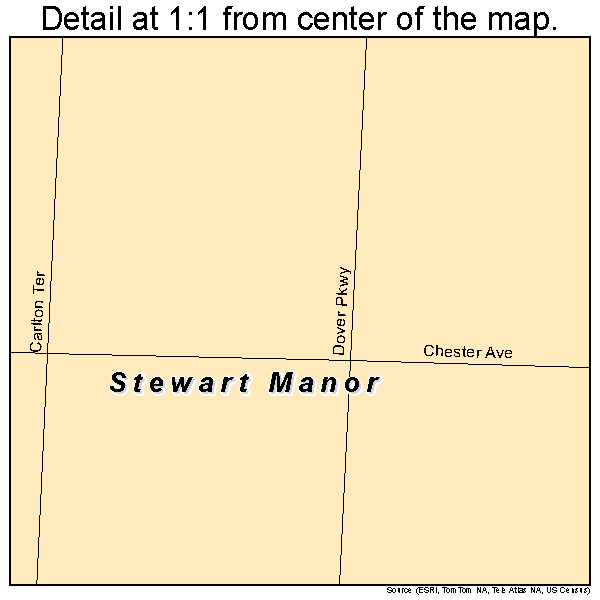 Stewart Manor, New York road map detail