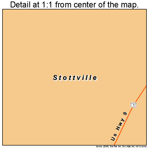 Stottville, New York road map detail