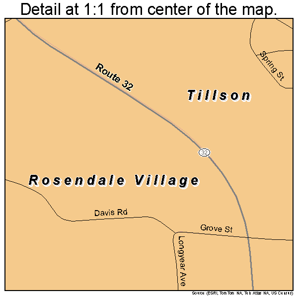 Tillson, New York road map detail