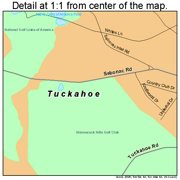 Tuckahoe, New York road map detail