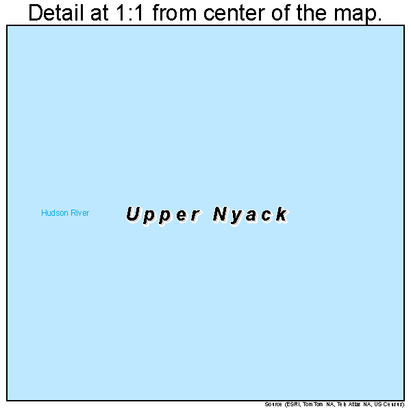 Upper Nyack, New York road map detail