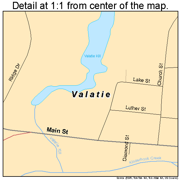 Valatie, New York road map detail