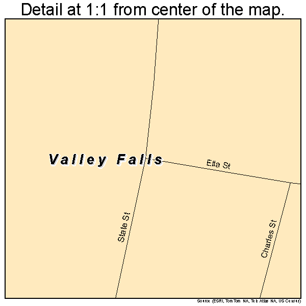 Valley Falls, New York road map detail