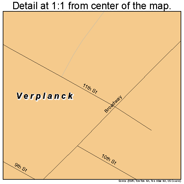 Verplanck, New York road map detail