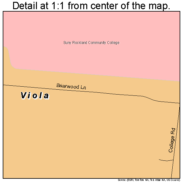 Viola, New York road map detail