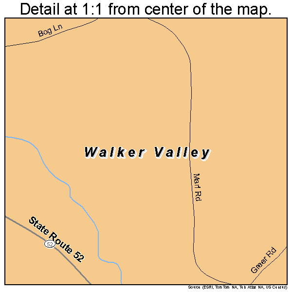 Walker Valley, New York road map detail