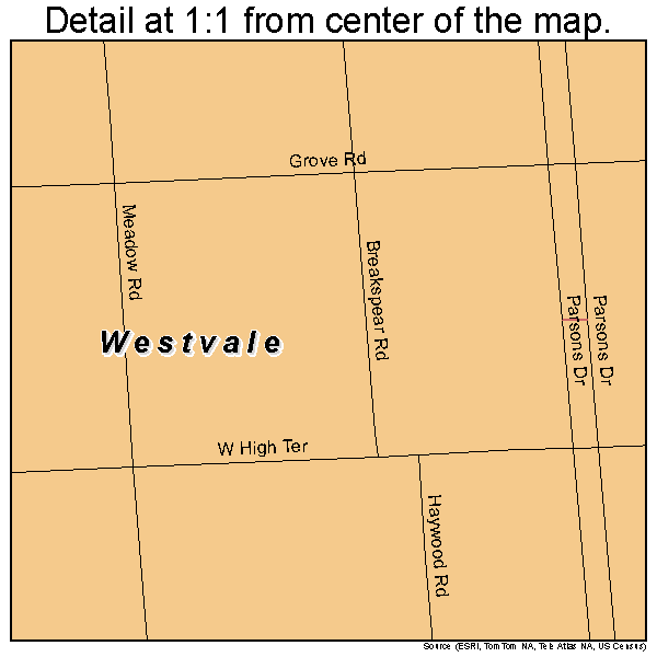Westvale, New York road map detail