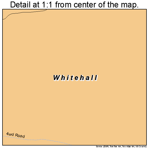 Whitehall, New York road map detail