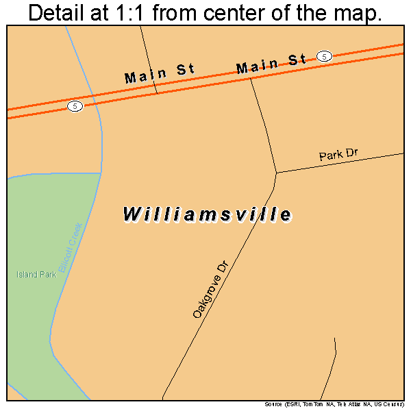 Williamsville, New York road map detail