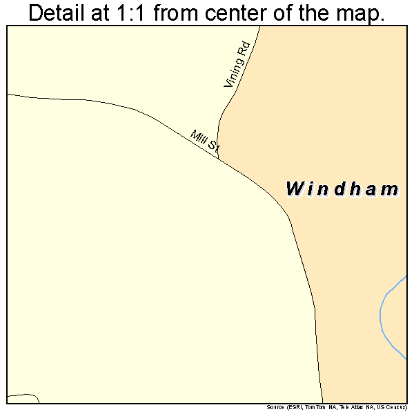 Windham, New York road map detail