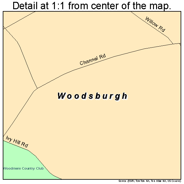 Woodsburgh, New York road map detail