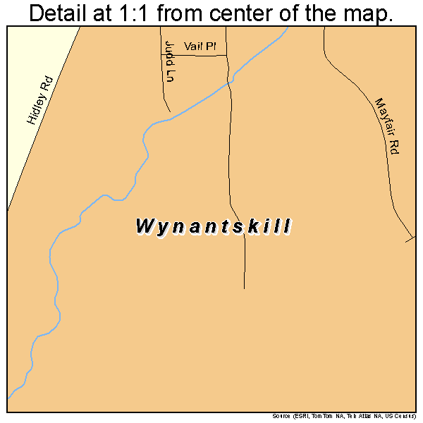 Wynantskill, New York road map detail