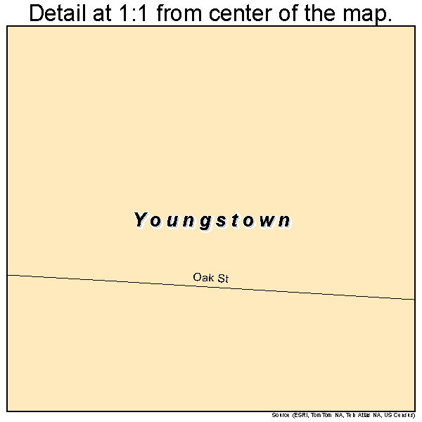 Youngstown, New York road map detail