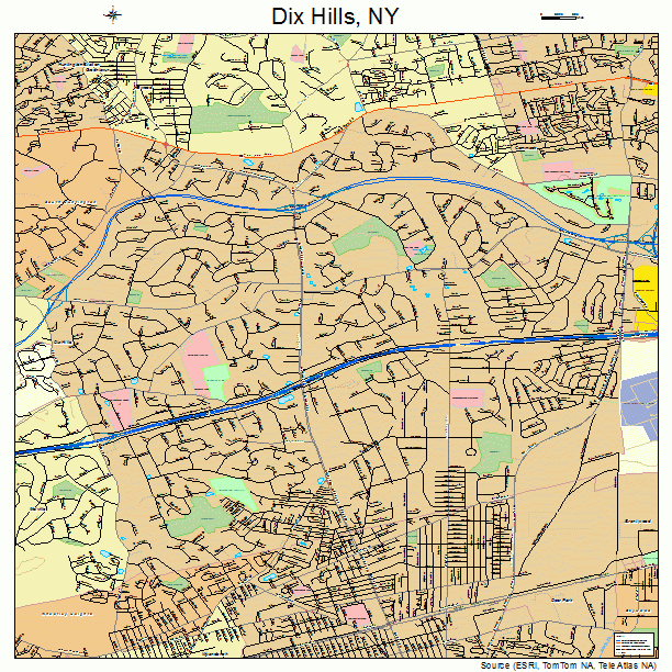 Dix Hills, NY street map