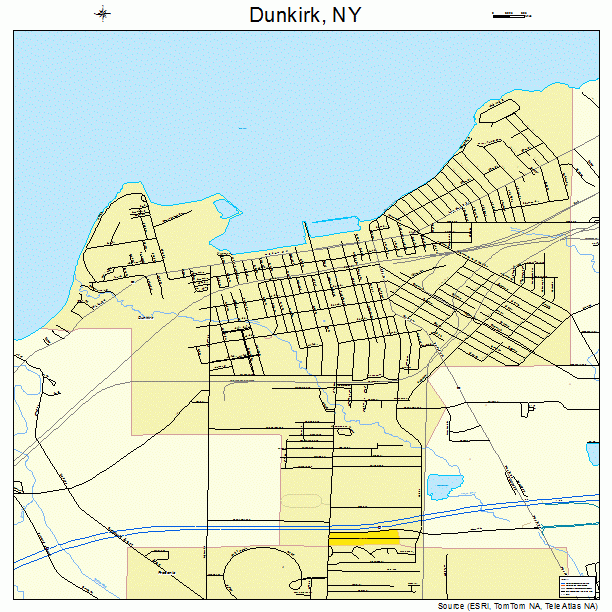 Dunkirk, New York Street Map 3621105