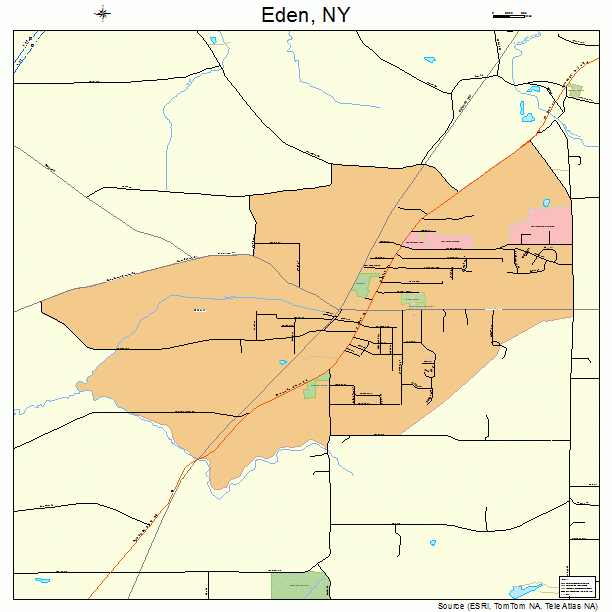 Eden, NY street map