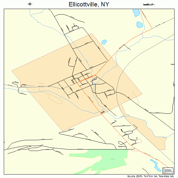 Ellicottville, NY street map