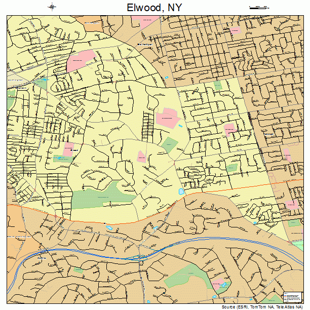 Elwood, NY street map