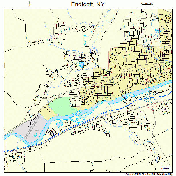 Endicott, NY street map