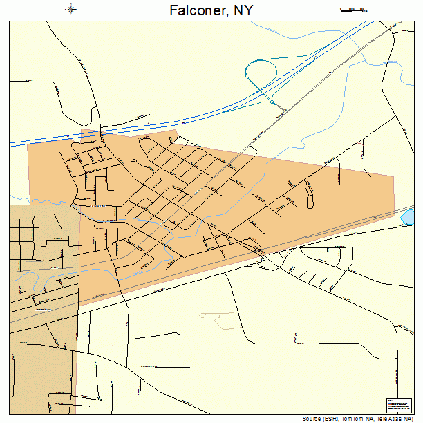 Falconer, NY street map