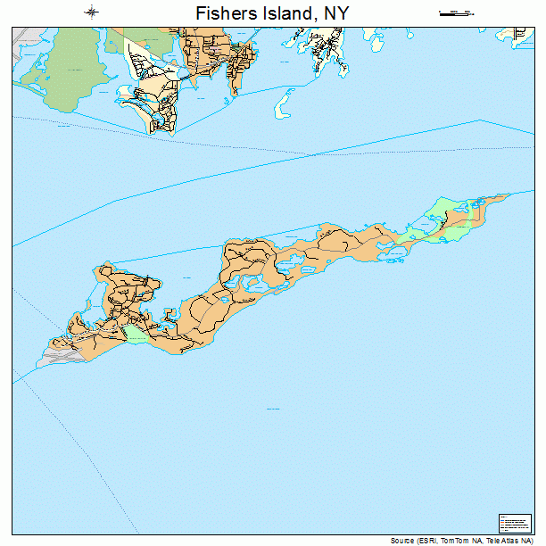 Fishers Island, NY street map