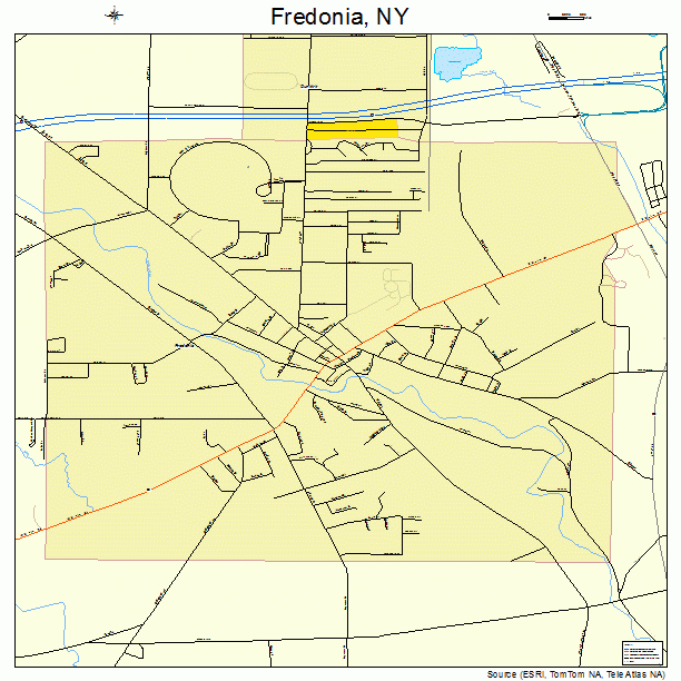 Fredonia, NY street map