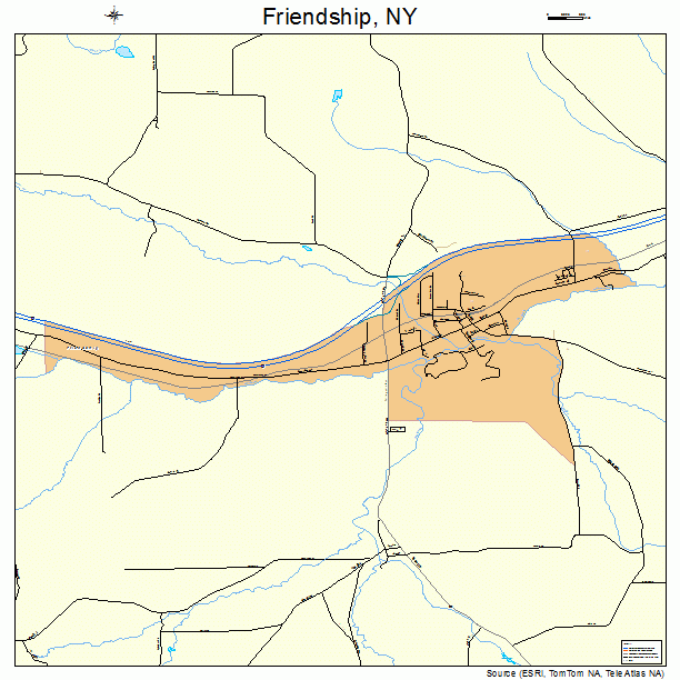 Friendship, NY street map