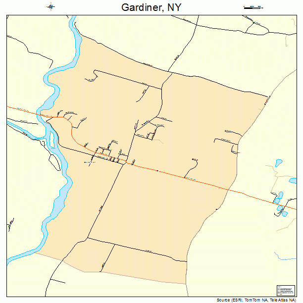 Gardiner, NY street map