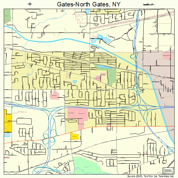 Gates-North Gates, NY street map