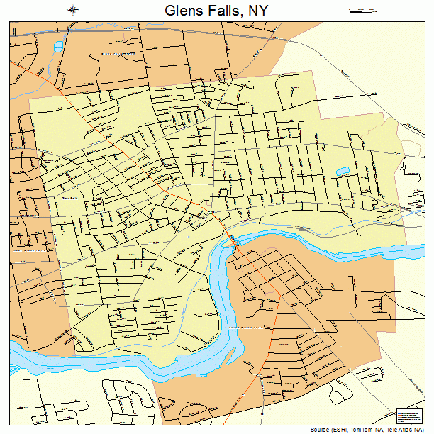 Glens Falls, NY street map