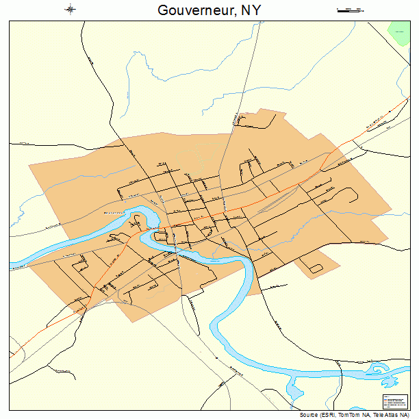 Gouverneur, NY street map