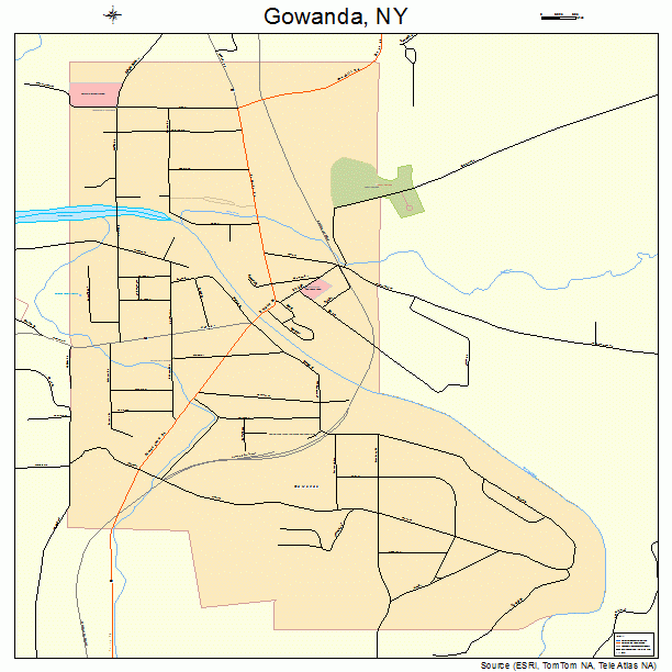 Gowanda, NY street map