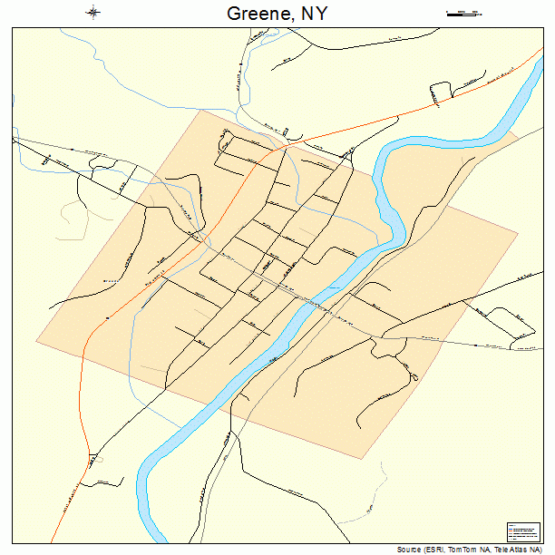 Greene, NY street map