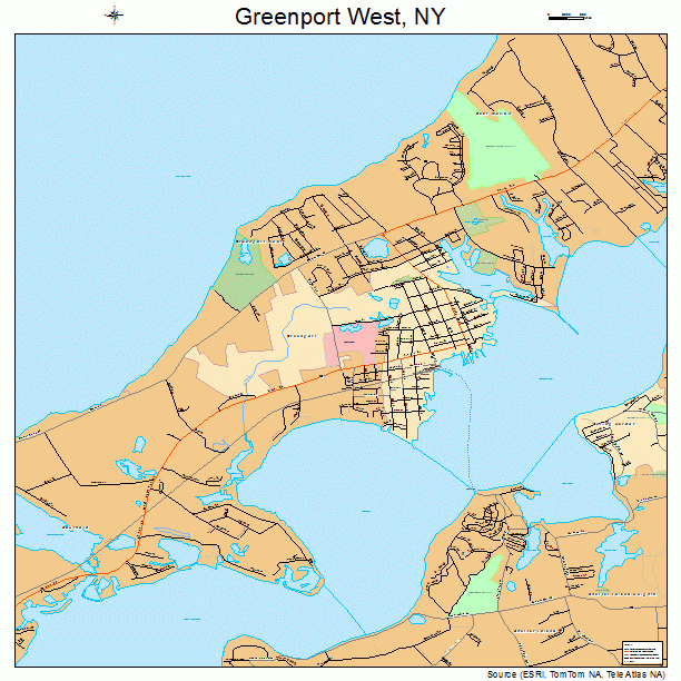 Greenport West, NY street map