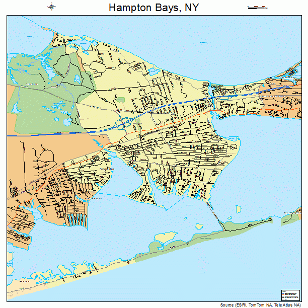 Hampton Bays, NY street map