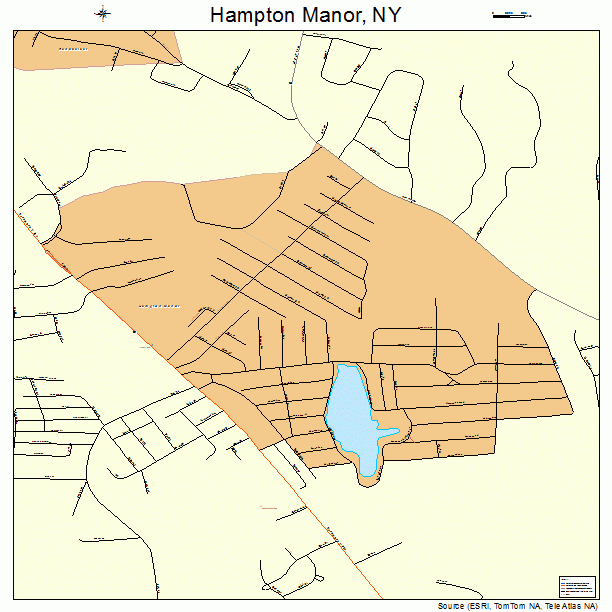 Hampton Manor, NY street map