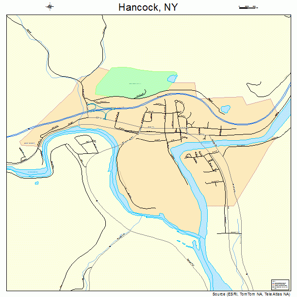 Hancock, NY street map