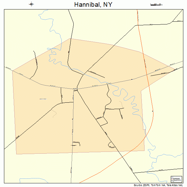 Hannibal, NY street map