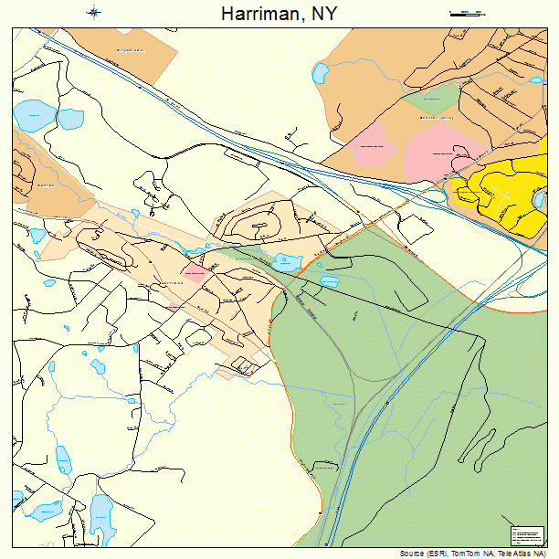 Harriman, NY street map