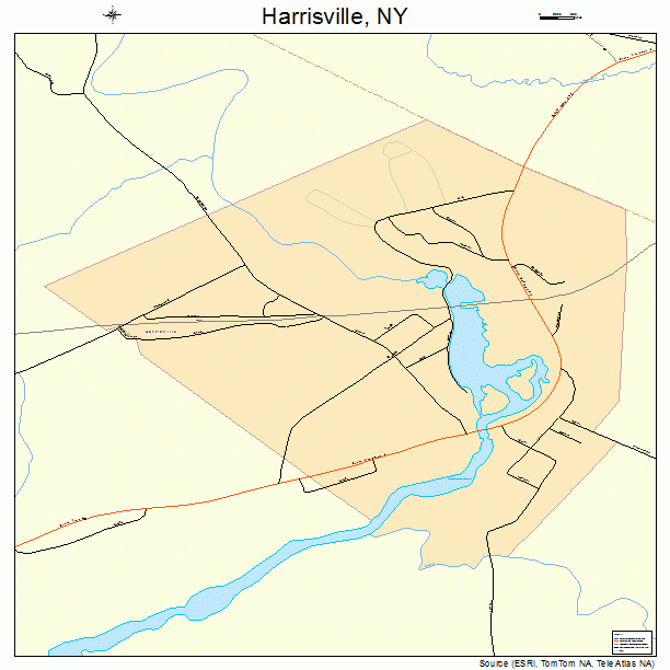 Harrisville, NY street map