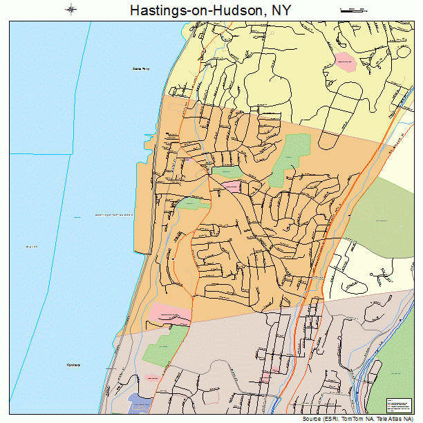 Hastings-on-Hudson, NY street map