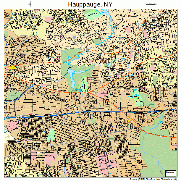 Hauppauge, NY street map