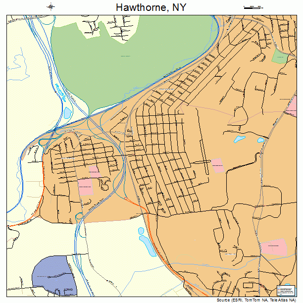 Hawthorne, NY street map