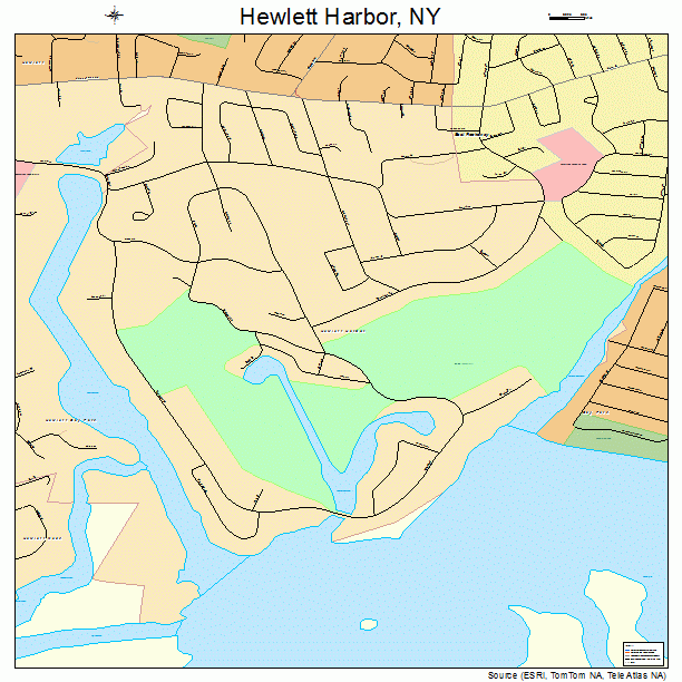 Hewlett Harbor, NY street map