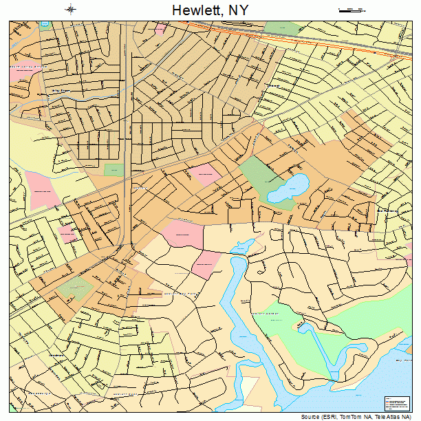 Hewlett, NY street map