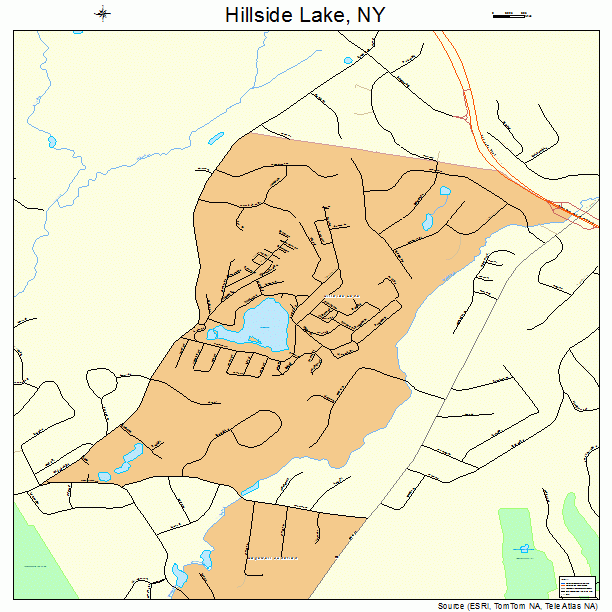Hillside Lake, NY street map